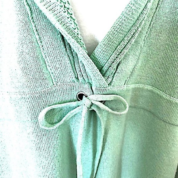 Mint Green CJ Banks Plus Size Hooded Sweater - Picture 4 of 10